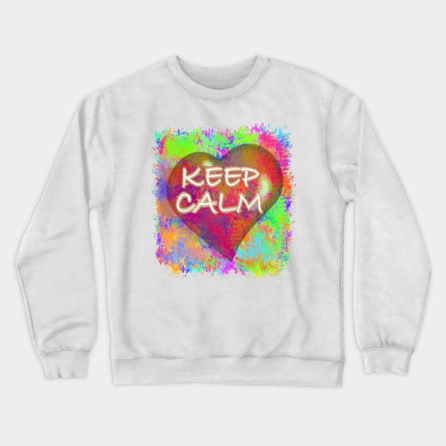Full of Color with Heart Crewneck Sweatshirt by ahgee